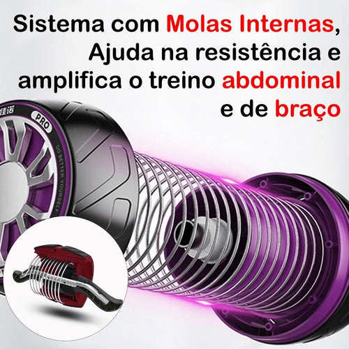 💪 Rodillo Abdominal con Resorte Hisport Lezenza - Fuerza Total