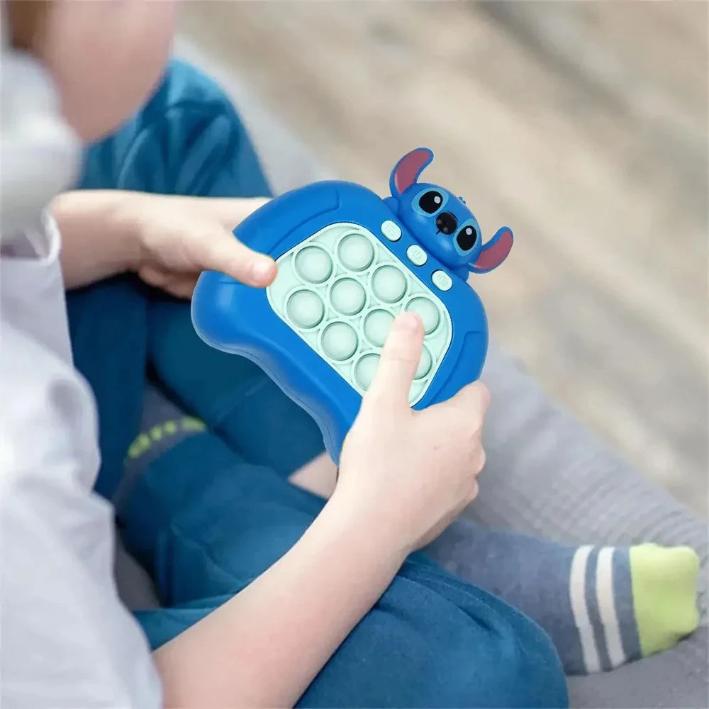 Pop Quick Push Game Bubbles Game Machine Cartoon Pop it Game Anti Stress Squeezing Toys Adult Kids Birthday Gift