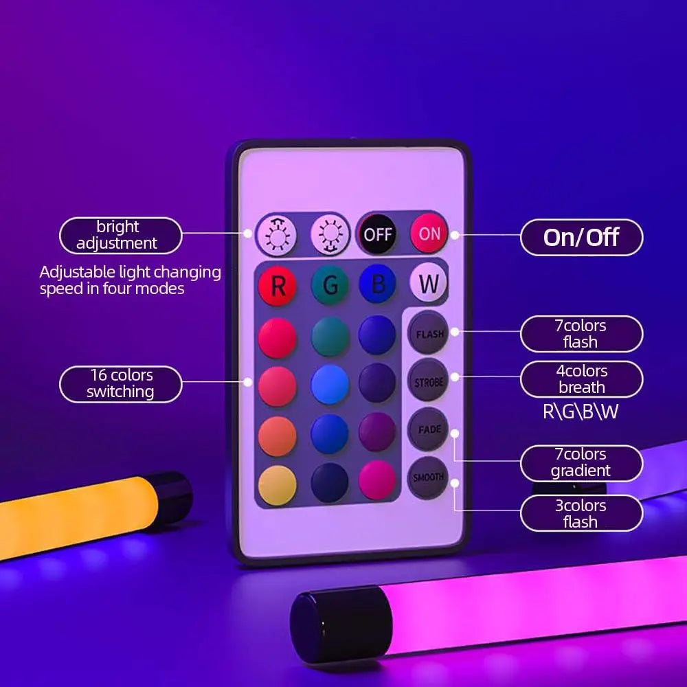 Portable Led Stick Light RGB Stick Light Colorful Atmosphere Night Lights Stick USB Selfie Lamp Live Beauty Photography Lighting