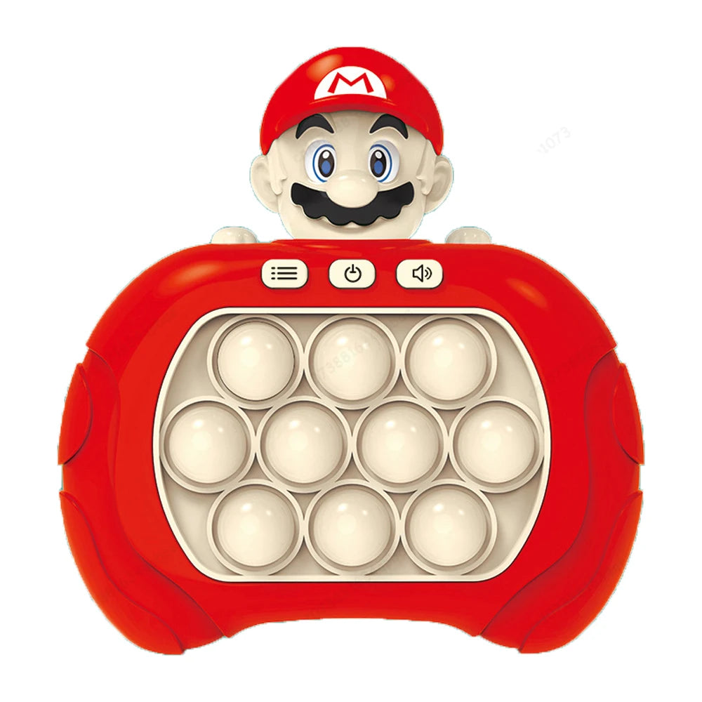 Pop Quick Push Game Bubbles Game Machine Cartoon Pop it Game Anti Stress Squeezing Toys Adult Kids Birthday Gift