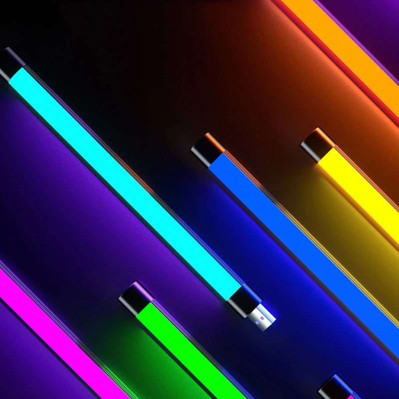 Portable Led Stick Light RGB Stick Light Colorful Atmosphere Night Lights Stick USB Selfie Lamp Live Beauty Photography Lighting