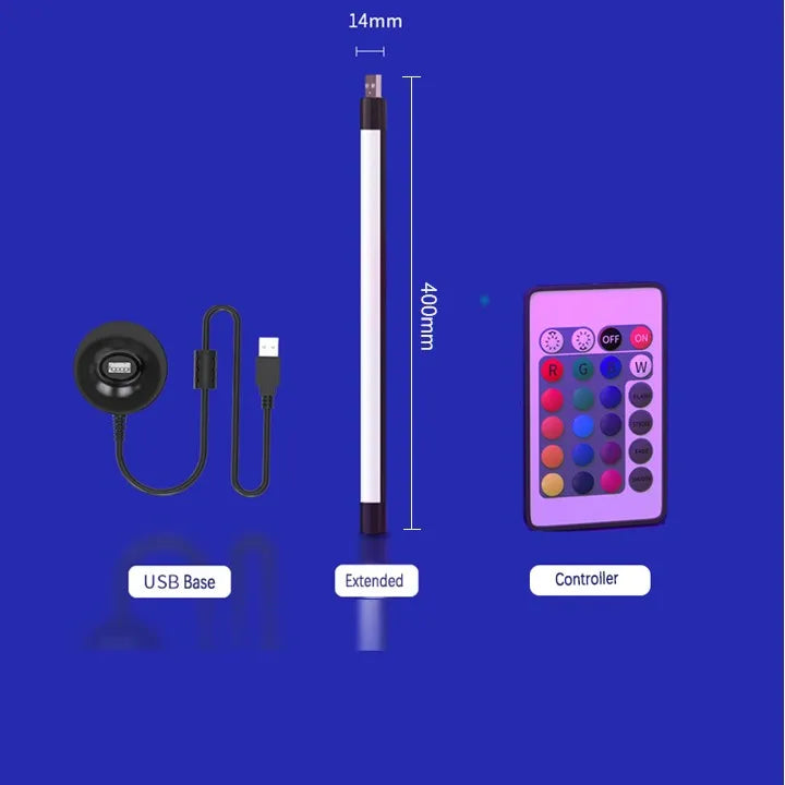 Portable Led Stick Light RGB Stick Light Colorful Atmosphere Night Lights Stick USB Selfie Lamp Live Beauty Photography Lighting